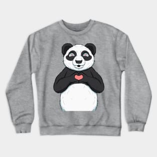 panda funny and loving Crewneck Sweatshirt